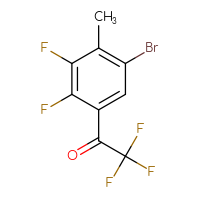 Chemical structure of 1-(5-bromo-2,3-difluoro-4-methylphenyl)-2,2,2-trifluoroethan-1-one - CSSB06835378138