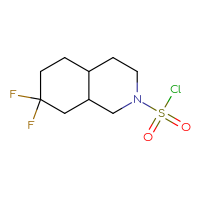Chemical structure of 7,7-difluoro-decahydroisoquinoline-2-sulfonyl chloride - CSSB03560088945