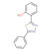 Chemical structure of 2-(5-phenyl-1,3,4-thiadiazol-2-yl)phenol - CSSB02198517466