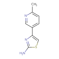 Chemical structure of 4-(6-methylpyridin-3-yl)-1,3-thiazol-2-amine - CSSB00013039016