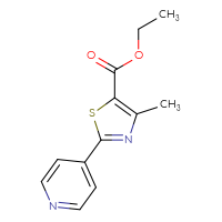 Chemical structure of ethyl 4-methyl-2-(pyridin-4-yl)-1,3-thiazole-5-carboxylate - CSSB00000287307
