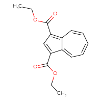 Chemical structure of 1,3-diethyl azulene-1,3-dicarboxylate - CSSB20785370621