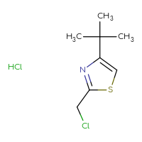 Chemical structure of 4-tert-butyl-2-(chloromethyl)-1,3-thiazole hydrochloride - CSSB00025743259
