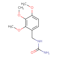 Chemical structure of [(2,3,4-trimethoxyphenyl)methyl]urea - CSSB00080344863