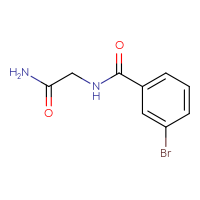 Chemical structure of 2-[(3-bromophenyl)formamido]acetamide - CSSB00000162143