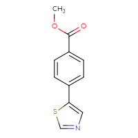 Chemical structure of methyl 4-(1,3-thiazol-5-yl)benzoate - CSSB00052694373
