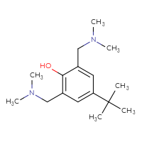 Chemical structure of 4-tert-butyl-2,6-bis[(dimethylamino)methyl]phenol - CSSB00160010140