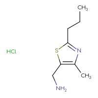 Chemical structure of 1-(4-methyl-2-propyl-1,3-thiazol-5-yl)methanamine hydrochloride - CSSB00015183262
