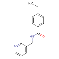 Chemical structure of 4-ethyl-N-[(pyridin-3-yl)methyl]benzamide - CSSB00026370865