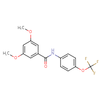 Chemical structure of 3,5-dimethoxy-N-[4-(trifluoromethoxy)phenyl]benzamide - CSSB00028007502