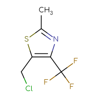 Chemical structure of 5-(chloromethyl)-2-methyl-4-(trifluoromethyl)-1,3-thiazole - CSSB00000701669