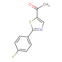 Chemical structure of 1-[2-(4-fluorophenyl)-1,3-thiazol-5-yl]ethan-1-one - CSSB00011720702