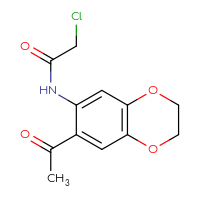 Chemical structure of N-(7-acetyl-2,3-dihydro-1,4-benzodioxin-6-yl)-2-chloroacetamide - CSSB00025743148