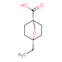 Chemical structure of (1r,4s)-1-ethyl-2-oxabicyclo[2.2.2]octane-4-carboxylic acid - CSSB20563220124