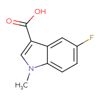 Chemical structure of 5-fluoro-1-methyl-1H-indole-3-carboxylic acid - CSSB00000725179