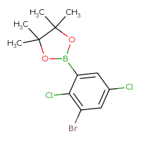 Chemical structure of 2-(3-bromo-2,5-dichlorophenyl)-4,4,5,5-tetramethyl-1,3,2-dioxaborolane - CSSB00134762216