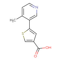Chemical structure of 5-(4-methylpyridin-3-yl)thiophene-3-carboxylic acid - CSSB00012628377