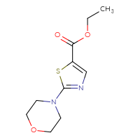 Chemical structure of ethyl 2-(morpholin-4-yl)-1,3-thiazole-5-carboxylate - CSSB00014972695
