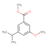 Chemical structure of methyl 3-methoxy-5-(propan-2-yl)benzoate - CSSB00048751498