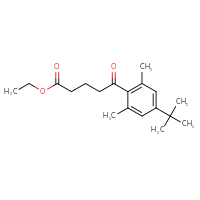 Chemical structure of ethyl 5-(4-tert-butyl-2,6-dimethylphenyl)-5-oxopentanoate - CSSB00020572524