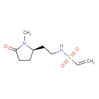 Chemical structure of N-{2-[(2R)-1-methyl-5-oxopyrrolidin-2-yl]ethyl}ethene-1-sulfonamide - CSSB20586536369