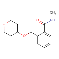 Chemical structure of N-methyl-2-[(oxan-4-yloxy)methyl]benzamide - CSSB00094367324