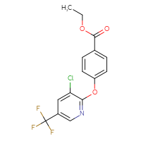 Chemical structure of ethyl 4-{[3-chloro-5-(trifluoromethyl)pyridin-2-yl]oxy}benzoate - CSSB00020611124
