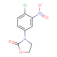 Chemical structure of 3-(4-chloro-3-nitrophenyl)-1,3-oxazolidin-2-one - CSSB00000763601