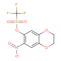 Chemical structure of 7-nitro-2,3-dihydro-1,4-benzodioxin-6-yl trifluoromethanesulfonate - CSSB20976911232