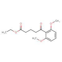 Chemical structure of ethyl 5-(2,6-dimethoxyphenyl)-5-oxopentanoate - CSSB00020572419