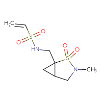 Chemical structure of N-({3-methyl-2,2-dioxo-2λ⁶-thia-3-azabicyclo[3.1.0]hexan-1-yl}methyl)ethene-1-sulfonamide - CSSB06730708350
