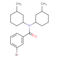 Chemical structure of 3-bromo-N,N-bis(3-methylcyclohexyl)benzamide - CSSB21432562935