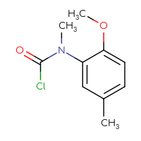 Chemical structure of N-(2-methoxy-5-methylphenyl)-N-methylcarbamoyl chloride - CSSB00053772526