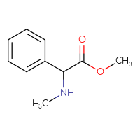 Chemical structure of methyl 2-(methylamino)-2-phenylacetate - CSSB00000176822