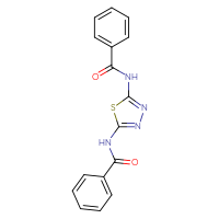 Chemical structure of N-(5-benzamido-1,3,4-thiadiazol-2-yl)benzamide - CSSB14823754591