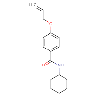 Chemical structure of N-cyclohexyl-4-(prop-2-en-1-yloxy)benzamide - CSSB00020585481
