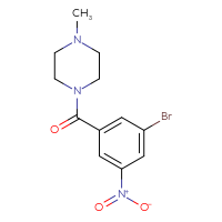 Chemical structure of 1-(3-bromo-5-nitrobenzoyl)-4-methylpiperazine - CSSB00037475856