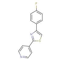 Chemical structure of 4-[4-(4-fluorophenyl)-1,3-thiazol-2-yl]pyridine - CSSB00046093954