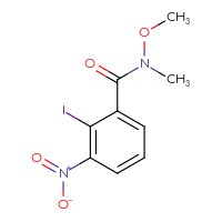 Chemical structure of 2-iodo-N-methoxy-N-methyl-3-nitrobenzamide - CSSB01395045992