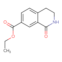Chemical structure of ethyl 1-oxo-1,2,3,4-tetrahydroisoquinoline-7-carboxylate - CSSB00904714804