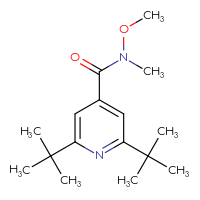 Chemical structure of 2,6-di-tert-butyl-N-methoxy-N-methylpyridine-4-carboxamide - CSSB21151591676