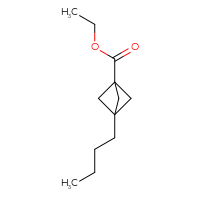 Chemical structure of ethyl 3-butylbicyclo[1.1.1]pentane-1-carboxylate - CSSB03550175265