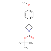 Chemical structure of tert-butyl 3-(4-methoxyphenyl)azetidine-1-carboxylate - CSSB03440279388