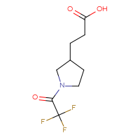 Chemical structure of 3-[1-(2,2,2-trifluoroacetyl)pyrrolidin-3-yl]propanoic acid - CSSB00012964300