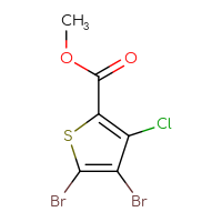 Chemical structure of methyl 4,5-dibromo-3-chlorothiophene-2-carboxylate - CSSB02516627138