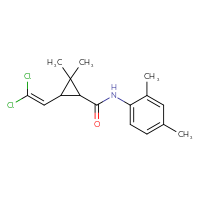 Chemical structure of 3-(2,2-dichloroethenyl)-N-(2,4-dimethylphenyl)-2,2-dimethylcyclopropane-1-carboxamide - CSSB00026735233