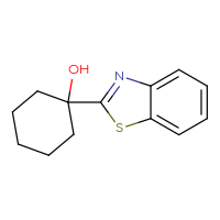 Chemical structure of 1-(1,3-benzothiazol-2-yl)cyclohexan-1-ol - CSSB00112619442