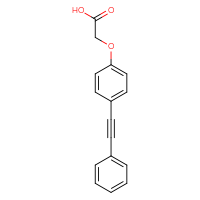 Chemical structure of 2-[4-(2-phenylethynyl)phenoxy]acetic acid - CSSB00160511594
