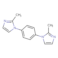 Chemical structure of 2-methyl-1-[4-(2-methyl-1H-imidazol-1-yl)phenyl]-1H-imidazole - CSSB06630654802