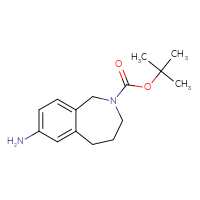 Chemical structure of tert-butyl 7-amino-2,3,4,5-tetrahydro-1H-2-benzazepine-2-carboxylate - CSSB00010071750